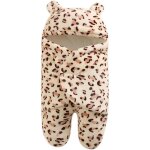 Nid dange universel hiver pour bb - amoune - lopard - flanelle + coton - 78l x 90l cm