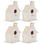 Nids doiseaux cage  oiseaux en bois platane 4pcs nichoir extrieur pour les hirondelles doiseaux
