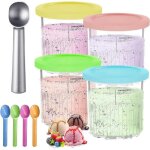 Rcipients pour machine  glace - ninja - nc501 nc500 - 680 ml - lot de 4 - rutilisables et sans bpa ...