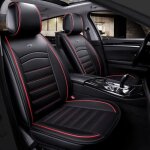 Housses de si�ge - nissan - couvre si�ge avant - cuir noir - compatible airbag - 2 pi�ces