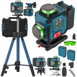 Niveau laser 360� x 4 niveau laser 4dx 16 lignes mode impulsion ext�rieur 2 batteries mise � niveau automatiqu ...