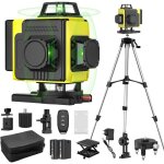 Niveau laser autonivelant 360� niveau laser 4d 16 lignes avec t�l�commande et tr�pied
