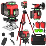 Niveau laser professionnel 4d 16 lignes avec tr�pied 360� niveaux laser auto - nivelants outil de nivellement ...