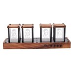 Nixie tubes horloge led horloge de bureau rveil lumineux lectronique pour la dcoration de la maison ...