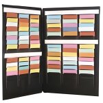 Nobo set mini planning pvc noir pliable accord�on l240 x h310 mm ? 4 volets capacit� 272 fiches