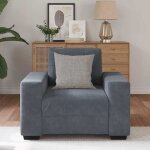 Promotion no�l?fauteuil simple - chaise - canap� en tissu - 100x78x80 gris fonc� 60cm velours eu25 26549302 ...
