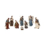 Set de 8 santons en résine - multicolore - décorations de noël Set de 8 santons en résine - multicolore - décorations de noël