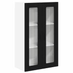 Promotion no�l?meuble mural de cuisine - �l�ment haut de cuisine - capacit� max : 75 kg - noir 60x31x100cm ...