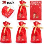 No�l sacs � cordons pochette cadeau sachet pour bonbons biscuits petit cadeau no�l mariage anniversaire ...