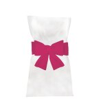 Noeuds pour housse de chaise - fuchsia - 6 pices - 3m x 19cm - synthtique - intrieur