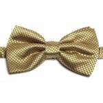 Noeud papillon or homme motifs petits carrs tiss ton sur ton