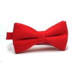 Noeud papillon rouge satin de coton uni homme - fabrication fran�aise