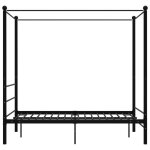 Noir 140 x 200 cm - lit m�tal - stables et durable - cadre de lit � baldaquin - matelas non inclus - ...