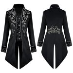 Noir - 2xl - manteau victoria steampunk vintage pour homme smoking médiéval veste brodée renaissance ... Noir - 2xl - manteau victoria steampunk vintage pour homme smoking médiéval veste brodée renaissance ...
