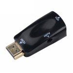 Noir adaptateur hdmi vers vga sparateur audio jack 3. 5 convertisseur de cble botier tv port adisplay ...