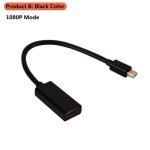 Noir adaptateur mini display port dp m�le vers hdmi femelle c�ble convertisseur pour apple mac macbook ...