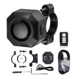 Noir - alarme antivol  distance pour vlo et moto tlcommande chargement usb sans fil 700mah 110db ...