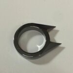 Le noir - bague de d�fense pour hommes et femmes outil dauto - survie edc en acier inoxydable protection ...