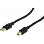 Cble de donnes usb - hq - 1. 80 m - noir - compatible avec imprimantes hp deskjet 3630 et plus