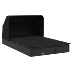 Noir chaise / meuble dext�rieur sarazyj - �transat - 2 places avec toit pliable noir - 213x118x97cm hot6038453 ...