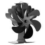 Le noir - chaleur aliment cuisinire ventilateur 6 lames chemine ventilateur pour pole  bois pole ...