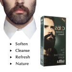 Le noir - cr�me de teinture pour barbe pour hommes coloration rapide couleur noire naturelle avec 1 paire ...