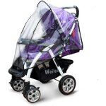 Noir habillage pluie pour poussette housse universelle avec fermeture clair protection pluie pour poussette ...