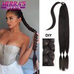 Noir marron - 34 pouces - queue de cheval longue tresse synthtique pour femmes extensions de cheveux ...