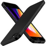 Noir mat coque avec protection camra iphone se 3 2022 iphone se 2 2020 iphone 8 iphone 7 ultra mince ...
