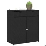 Noir meuble dext�rieur / coffre jardinage - sarazyj - armoire de rangement de jardin - noir 105x55x113cm ...