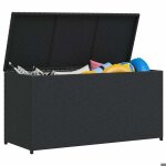 Noir meuble dext�rieur / coffre jardinage - sarazyj - bo�te de rangement de jardin - noir 120x50x60cm ...