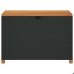 Noir meuble dext�rieur / coffre jardinage - sarazyj - bo�te de rangement de jardin - noir - r�sine tress�e ...