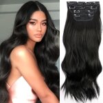 Noir naturel - 20 pouces - aisi hair longs extension cheveux clip naturel pince cheveux femme extension ... Noir naturel - 20 pouces - aisi hair longs extension cheveux clip naturel pince cheveux femme extension ...