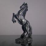 Noir - statue nordique de tengkong junma en rsine sculpture de cheval de couleur or blanc et noir pour ...