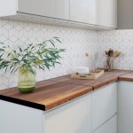 Crdence gomtric blanc 120x80cm