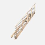 Nostra - escalier bois droit (htre) avec garde - corps