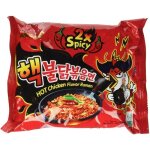 Nouilles cor�ennes samyang ramen extra spicy (2x) roasted chicken ramen nuclear edition (pack de 5)