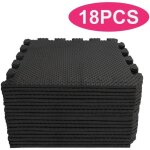 Nouveau 18pcs puzzles tapis de jeu eva tapis mousse bb puzzles noir 32x32cm