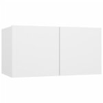 Armoire basse pour tv - salon meuble tv suspendu blanc 60x30x30 cm
