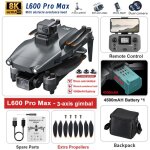 Nouveau drone gps l600 - pro - max - oas 5km 4k professionnel hd double cam�ra 3 axes cardan 360 �jouet ...
