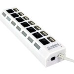 Tout nouveau hub usb 7 ports avec interrupteur marche / arrt prise chaude et lecture usb 2. 0 hub haute ...