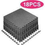 Tapis puzzle en mousse pour enfant - noir - 18 psc - 32x32 cm