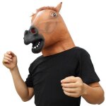 Nouveaut halloween costume fte animal tte masque brun cheval (silencieux)