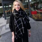 Nouvelle arrive de mode dhiver charpe plaid gland desigual echarpes foulards femme charpe les femmes ...