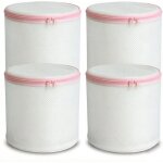 Novago lot de 4 filets � linge blancs pour soutien - gorge taille l 17x19 cm - sacs de lavage en maille ...