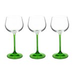 Lot de 3 verres a pied vin du rhin 16. 5cl en cristallin