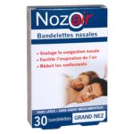 Nozoair - bandelettes nasales x30 - grand nez Nozoair - bandelettes nasales x30 - grand nez