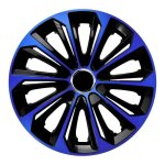 Nrm 14 kit enjoliveurs de roue bleu / noir set complet de 4 pices