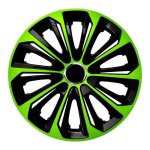 Nrm 16 kit d enjoliveurs de roues 4 pcs vert / noir Nrm 16 kit d enjoliveurs de roues 4 pcs vert / noir