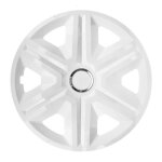 Nrm fast white 15 jeu de 4 enjoliveurs de roues blanc brillant Nrm fast white 15 jeu de 4 enjoliveurs de roues blanc brillant